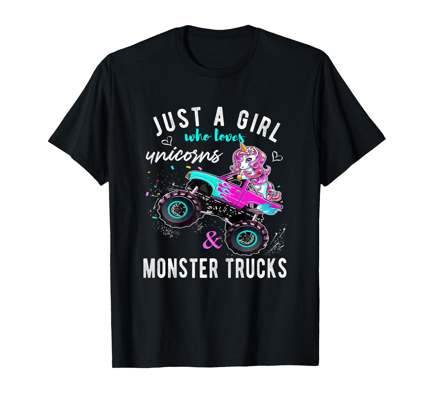 Unicorn Drive a Monster Truck -Unicorn Birthday Daughter T-Shirt