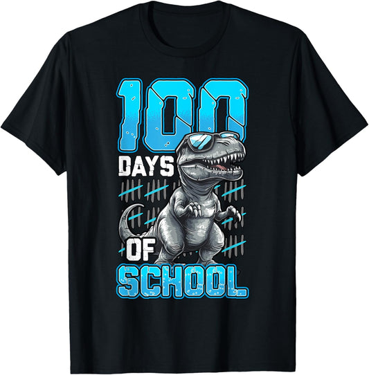 100 Days Of School Trex 100th Day of School Dino Dinosaur T-Shirt