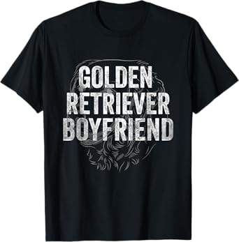 golden retriever boyfriend Men Women vintage T-Shirt