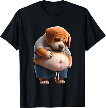 Funny Fat Dog Chubby Chonk Dog Design Canine Dog Lovers T-Shirt