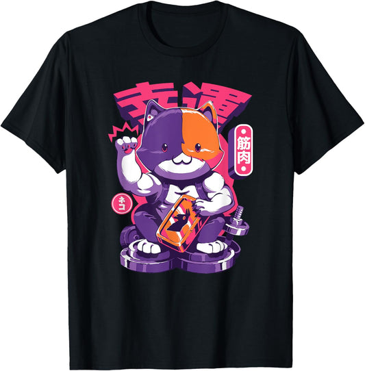 Fortnite Meowscles Lucky Cat Japanese Kanji T-Shirt