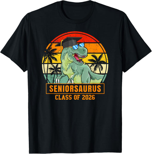 Class of 2026 Senior T Rex Funny Seniorsaurus Seniors 2026 T-Shirt