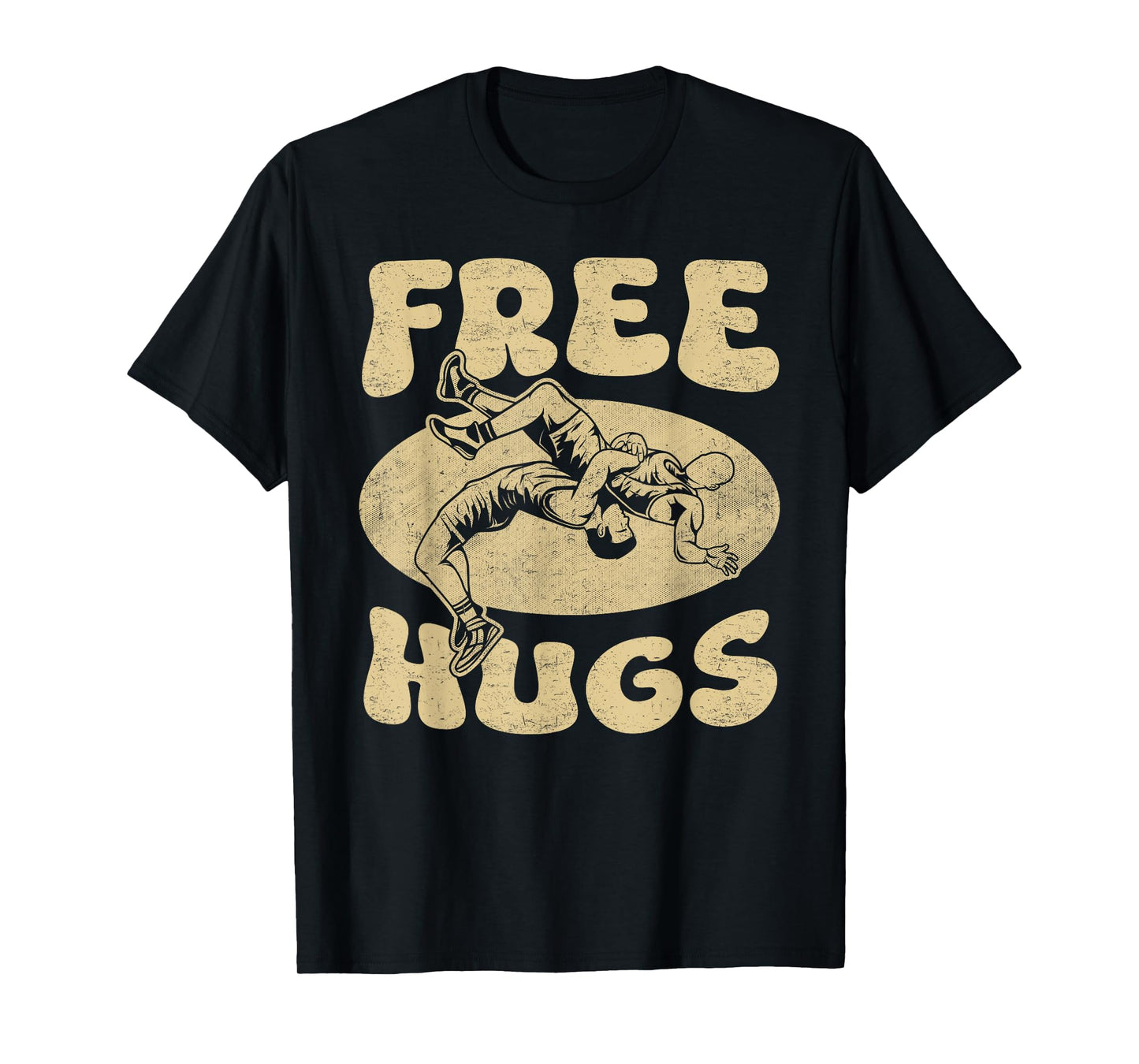 Wrestling - Funny Free Hugs Wrestling Shirt Wrestler Wrestle T-Shirt