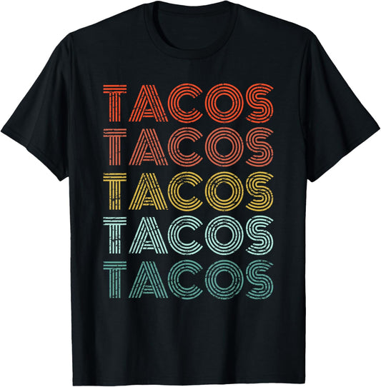 Tacos Retro Vintage Distressed Taco Tuesday Mexican Food T-Shirt