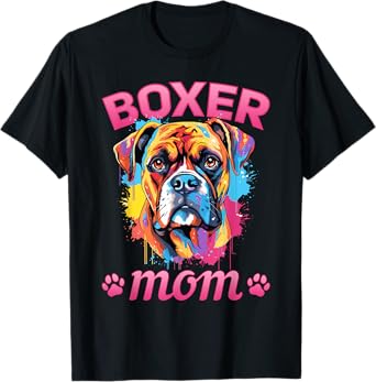 Boxer Dog Breed Pet - Boxer mom T-Shirt for Men Women Girls Kids