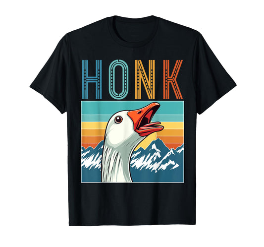 Funny Goose Honk Retro Vintage T-Shirt