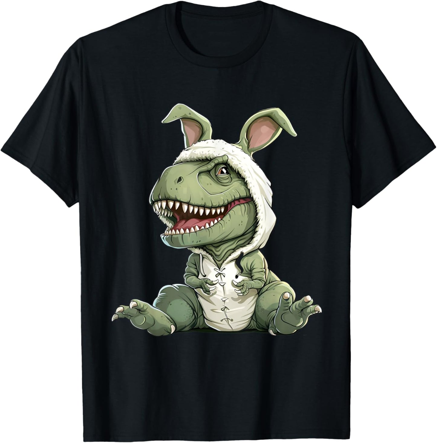 T-rex dinosaur in a bunny costume easter theme T-Shirt