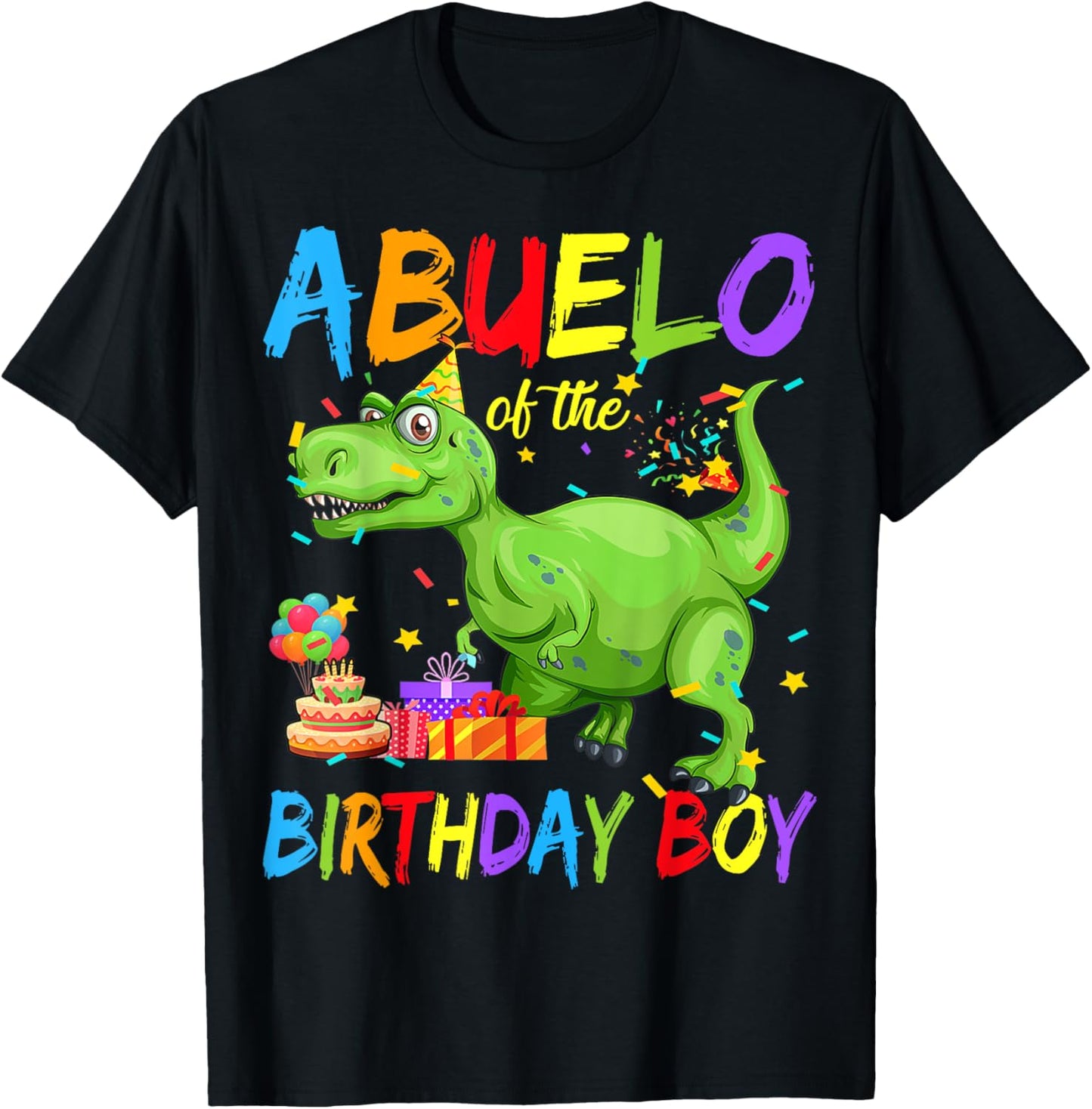 Abuelo of the Birthday Boy T-Rex Dinosaur Birthday Party T-Shirt