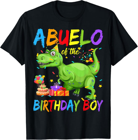 Abuelo of the Birthday Boy T-Rex Dinosaur Birthday Party T-Shirt