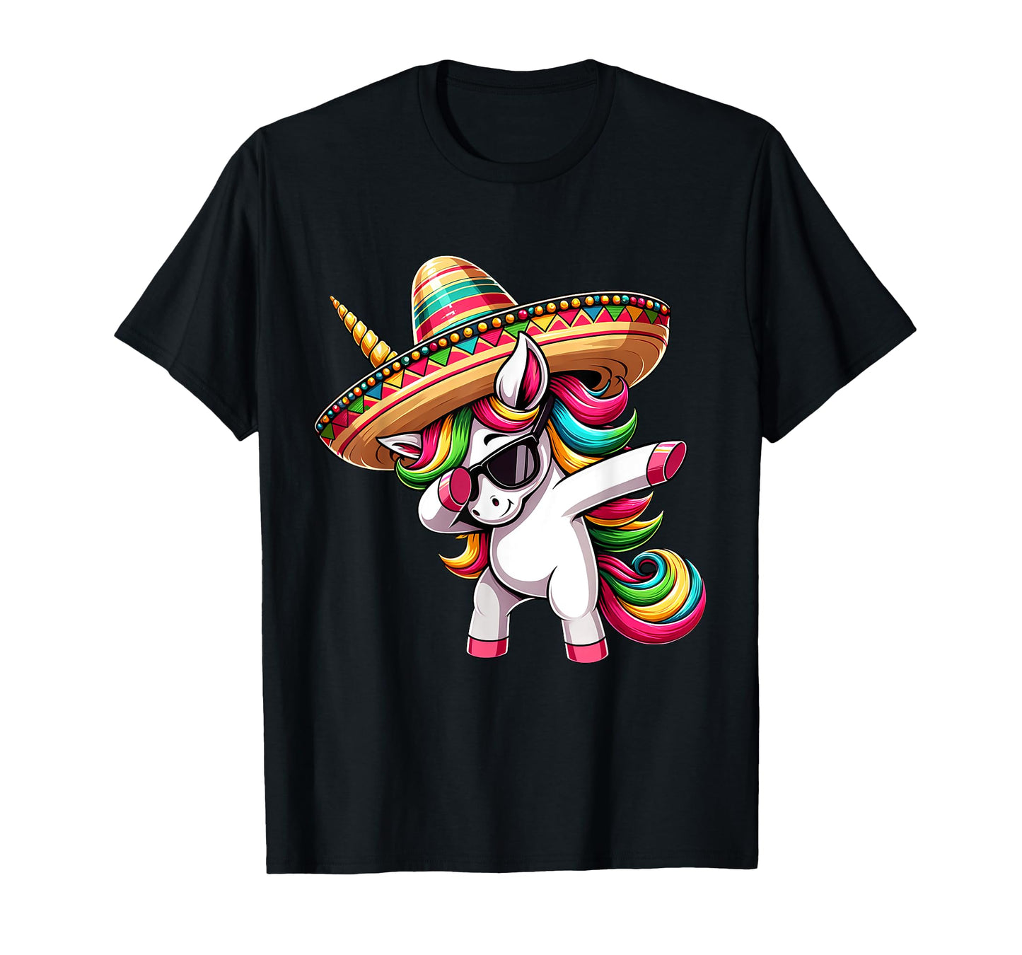 Cinco de Mayo Dabbing Unicorn Funny Mexican Dab Girl Kids T-Shirt