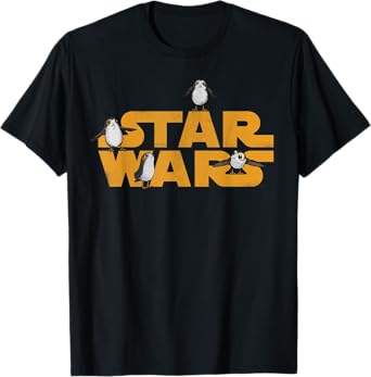 Star Wars Logo with Porgs T-Shirt