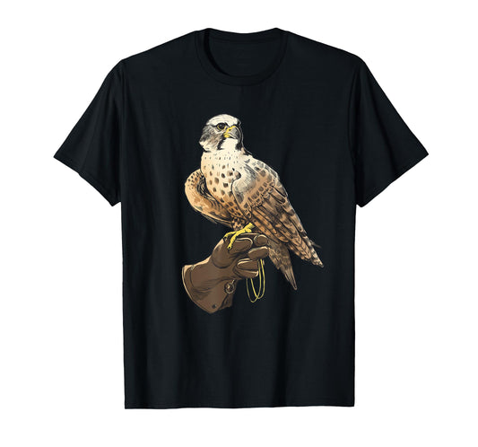 "Falcon Bird on Gloves for bird lover, nature lover T-Shirt