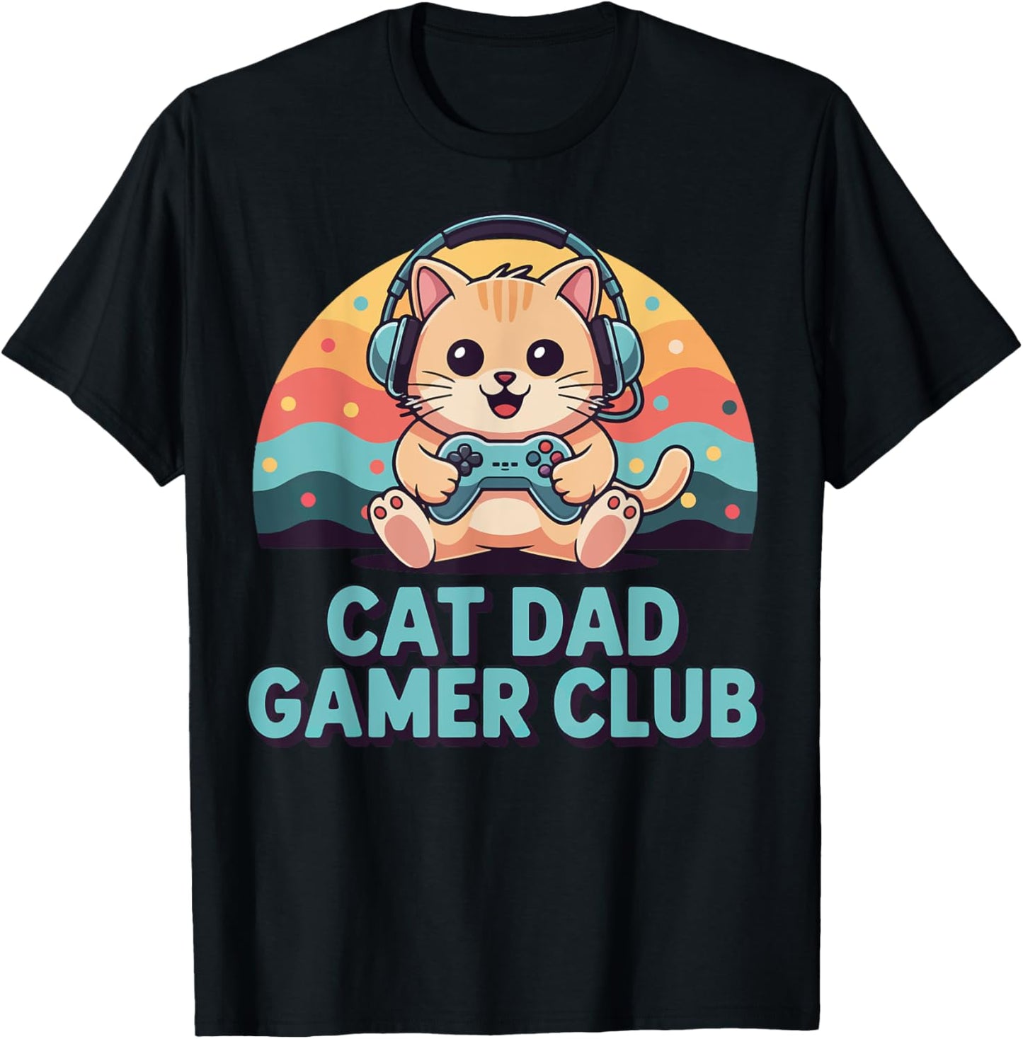 Cat Dad Gamer Club T-Shirt