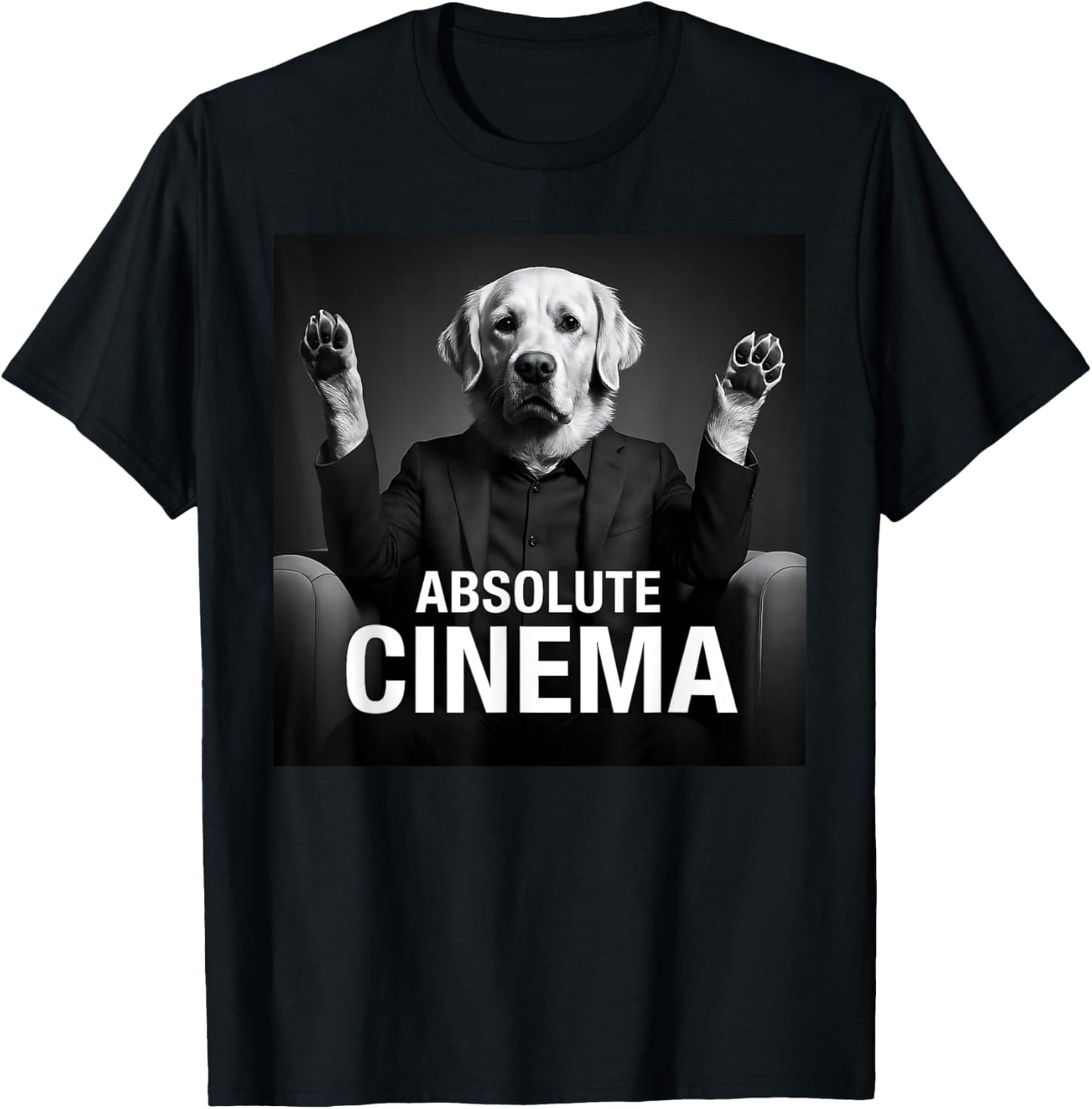Absolute Cinema meme Golden Retriever Gifts Dog Funny T-Shirt