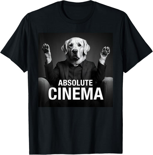 Absolute Cinema meme Golden Retriever Gifts Dog Funny T-Shirt