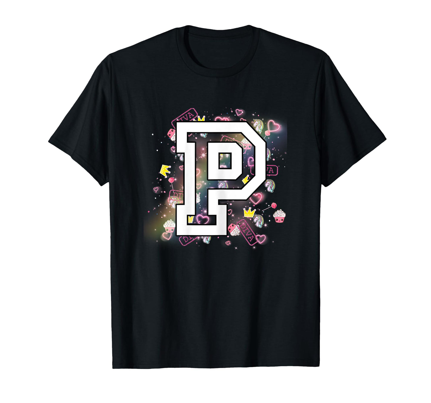 Kids Letter P Clothing For a Girl Who's Name Starts With P T-Shirt