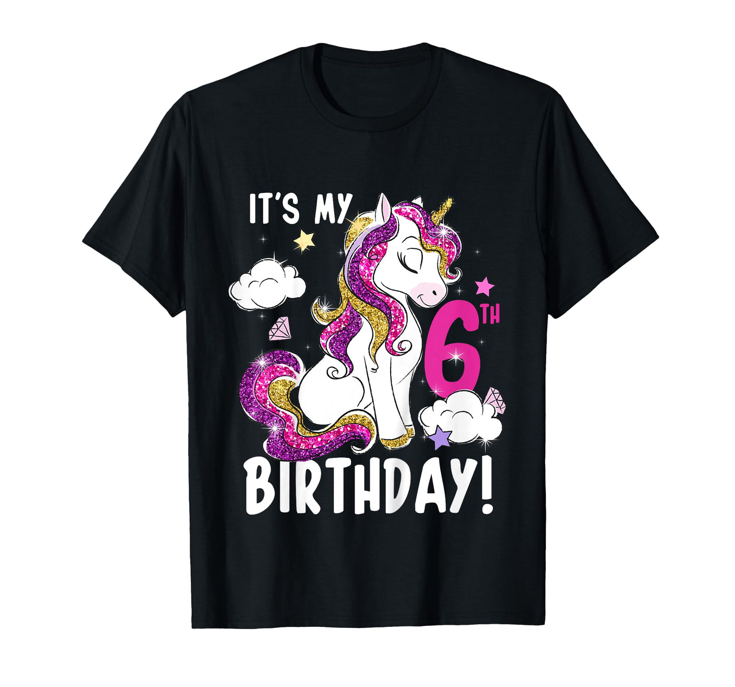 It's My 6th Birthday Unicorn T-Shirt