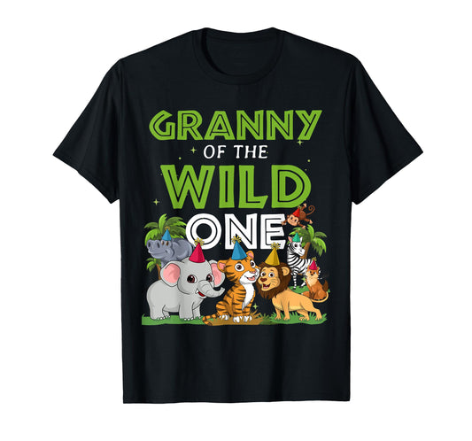 Granny of the Wild One Zoo Birthday Safari Jungle Animal T-Shirt