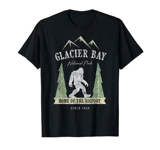 Glacier Bay National Park Shirt Vintage Bigfoot Alaska Gift T-Shirt
