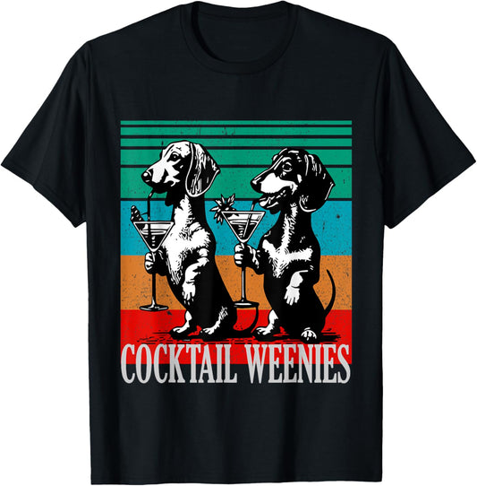 Cocktail Weenies Dachshund Martini Cocktail Lover Dachshund T-Shirt