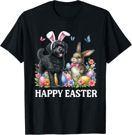 Funny Happy Easter Dog Mom Dad Dog Group Easter Day Kids T-Shirt
