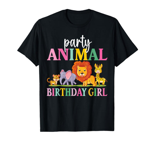 Wild Birthday Girl Zoo Party Funny Safari Birthday Party T-Shirt