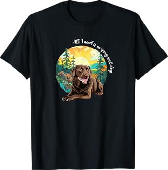 Chocolate Labrador Retriever Gift Shirts & Hoodies Funny Cute Camping Chocolate Lab Lover T-Shirt