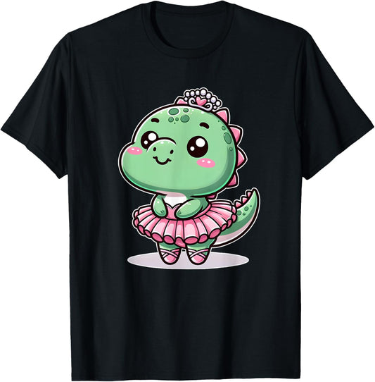 Adorable Ballerina Dinosaur Ballet Dancing Artistry T-Shirt