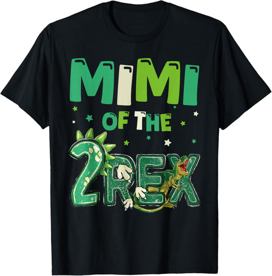 Mimi of the Two Rex Birthday Dinosaur Family Matching T-Shirt