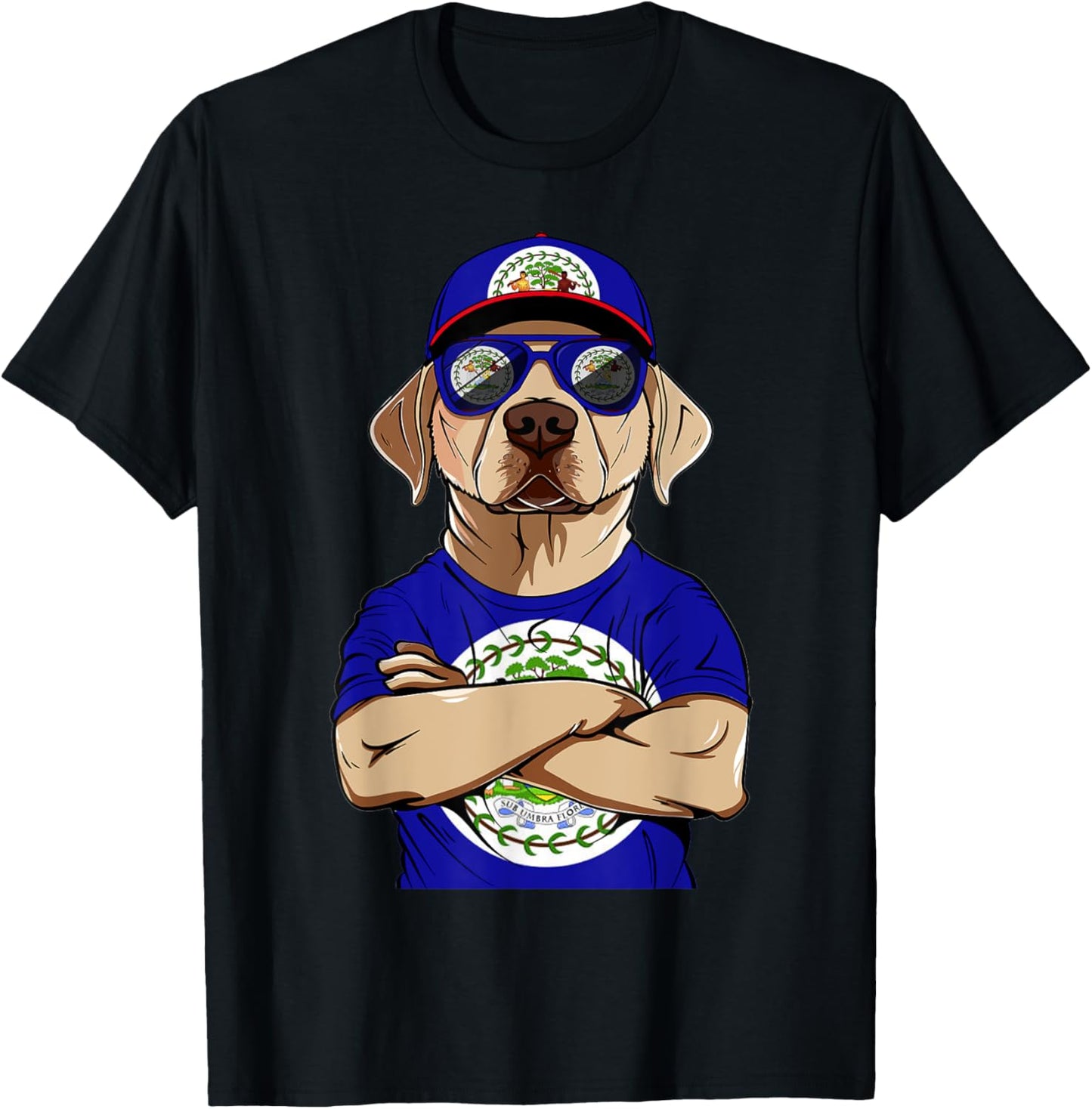 Belizen Flag Dog Mom Souvenirs Products Dogs Belize T-Shirt