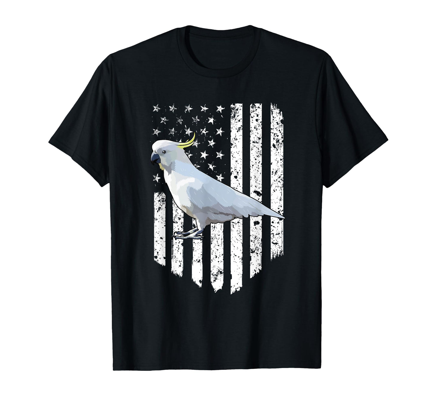 White American Flag Cockatoo Bird 4th Of July T-Shirt