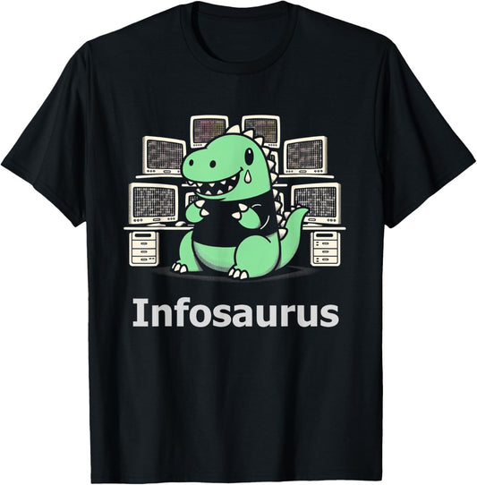 Infosaurus Funny Dinosaur Computer Science Computer Scientist T-Shirt