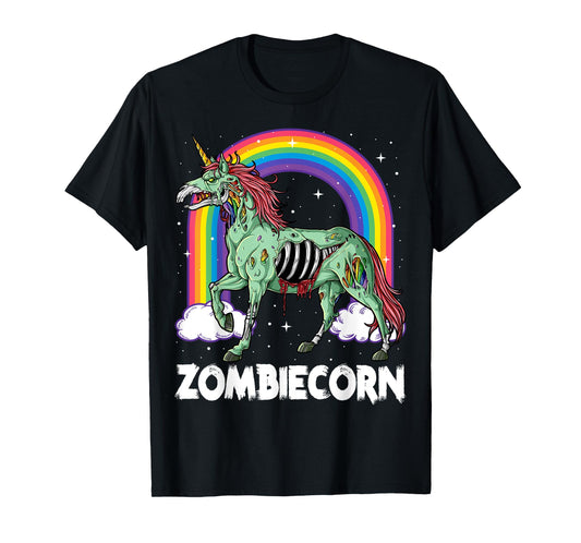 Zombiecorn Zombie Unicorn Halloween Women Girls Rainbow T-Shirt