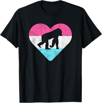 Retro Vintage Gorilla Gift for Women or Girls T-Shirt