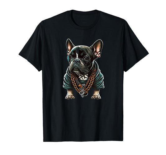 Funny French Bulldog Frenchie Rap hip hop R&B T-Shirt