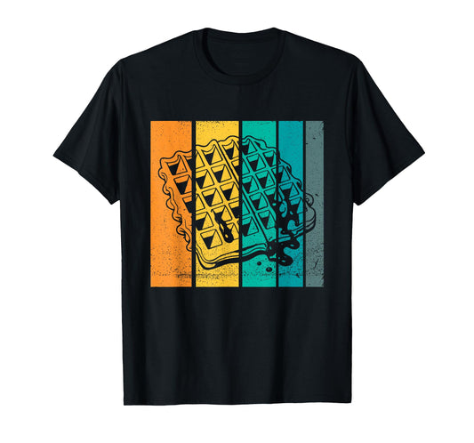 Waffle Design Artsy Vintage Waffle Lover T-Shirt