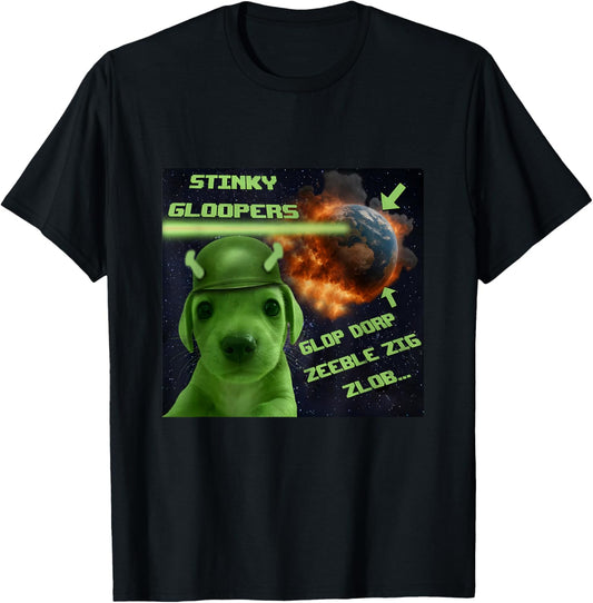 Glerp Glorp Funny Alien Dog Meme, Brainrot Tee Costume Women T-Shirt