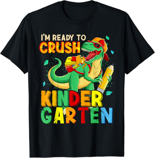 2027 I'm Ready To Crush Kindergarten Dinosaur Boys Kinder T-Shirt