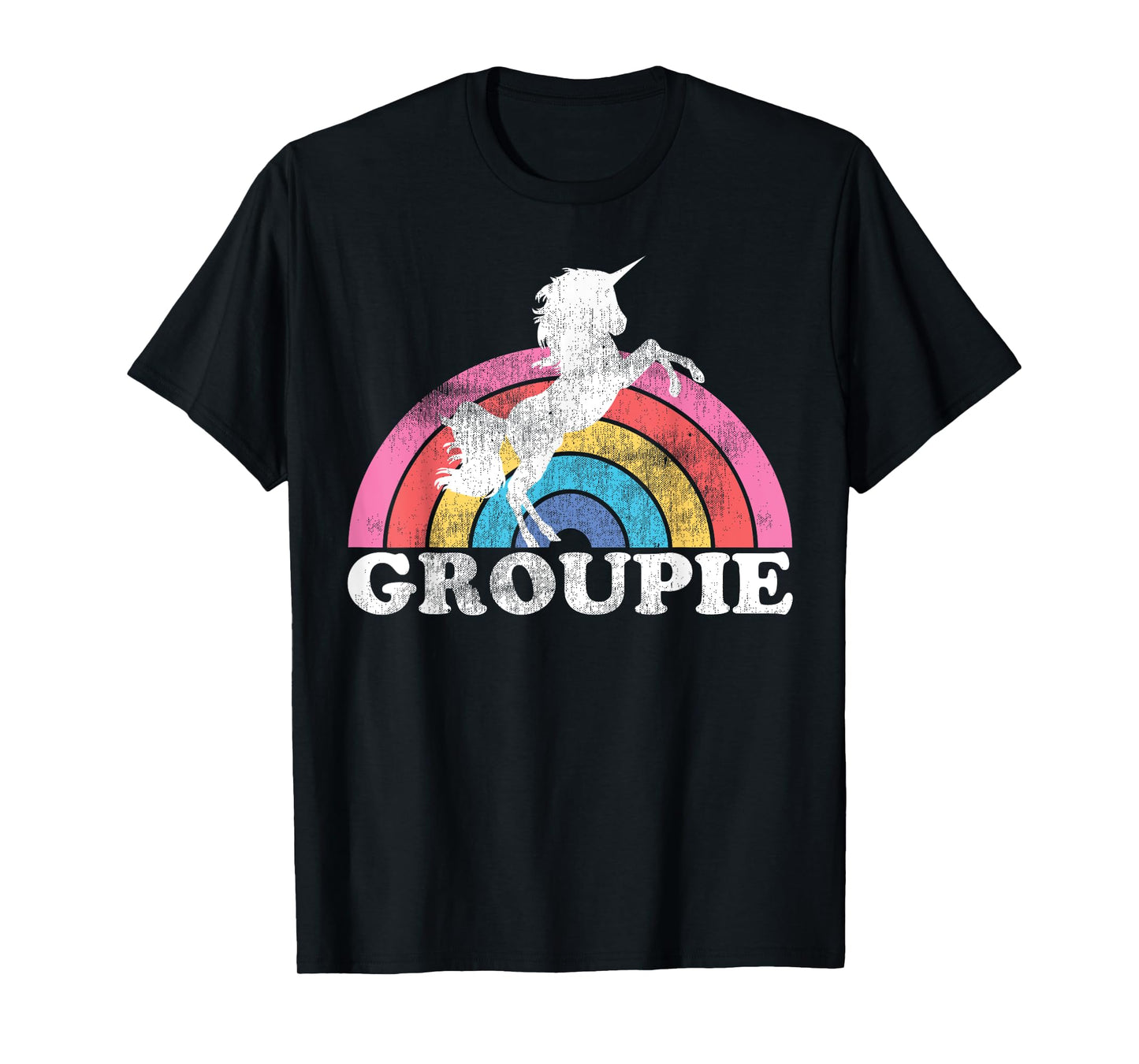 Funny Rainbow Unicorn Concert Rock N Roll Lover Groupie Gift T-Shirt