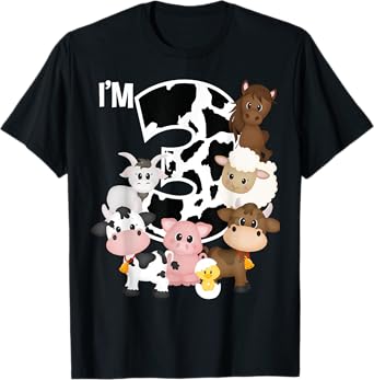 Farm Animals Barnyard Farm House 3rd Birthday Party Supply T-Shirt