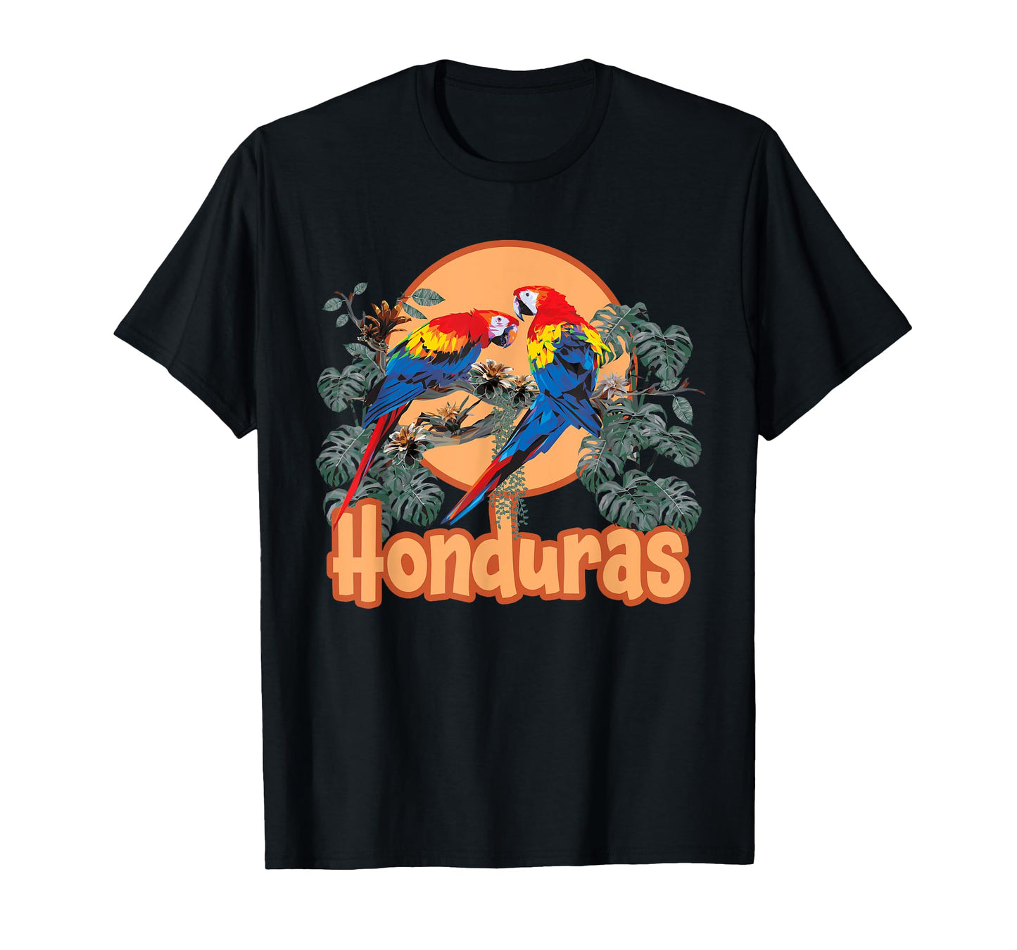 Honduran Scarlet Macaw Men Women Honduras T-Shirt