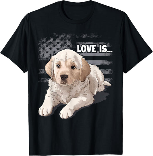White Labrador Retriever Yellow Love Lab Mom Dog Dad T-Shirt
