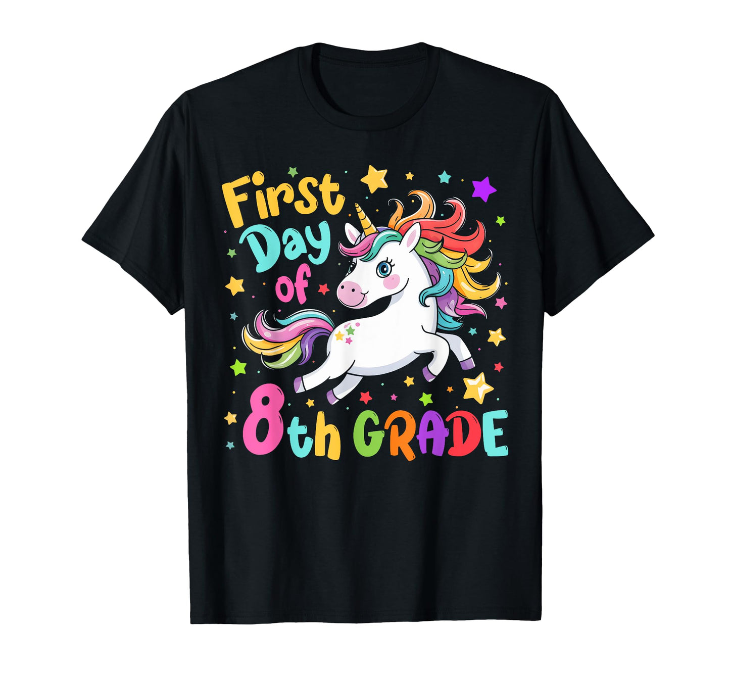 First Day Of 8th Grade Eighth Grade Back To School Unicorn T-Shirt
