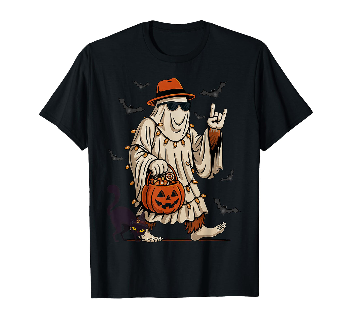 Funny Bigfoot Ghost Halloween Costume Sasquatch Boy Mens Kid T-Shirt