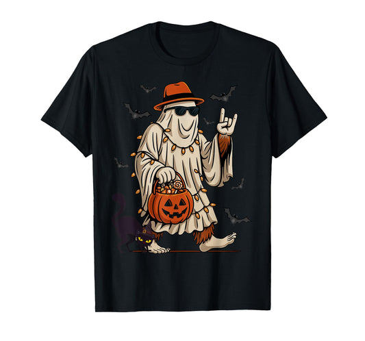 Funny Bigfoot Ghost Halloween Costume Sasquatch Boy Mens Kid T-Shirt