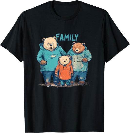 A Cozy Day with this Warm Bear Family T-Shirt