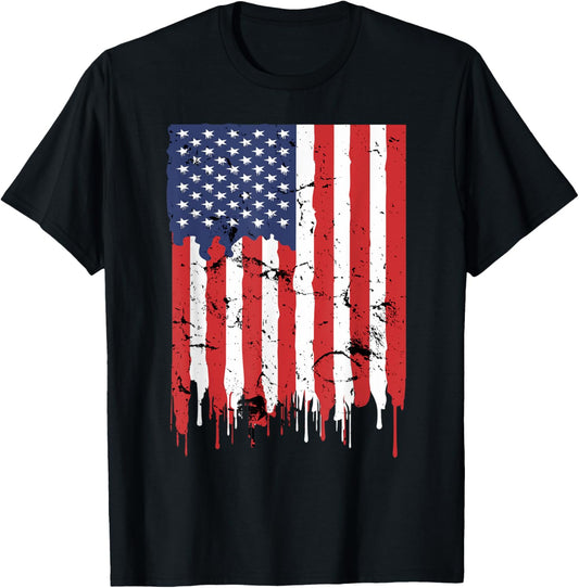 4th Of July American Flag For Boys Kids Teens T-Shirt