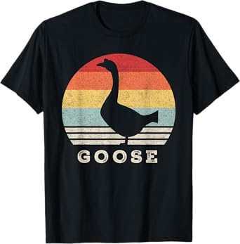 Retro Goose Shirt Funny Animal Lover Gift Vintage T-Shirt