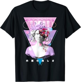 Vaporwave Medusa Statue Aesthetic Art Retro Japanese Otaku T-Shirt