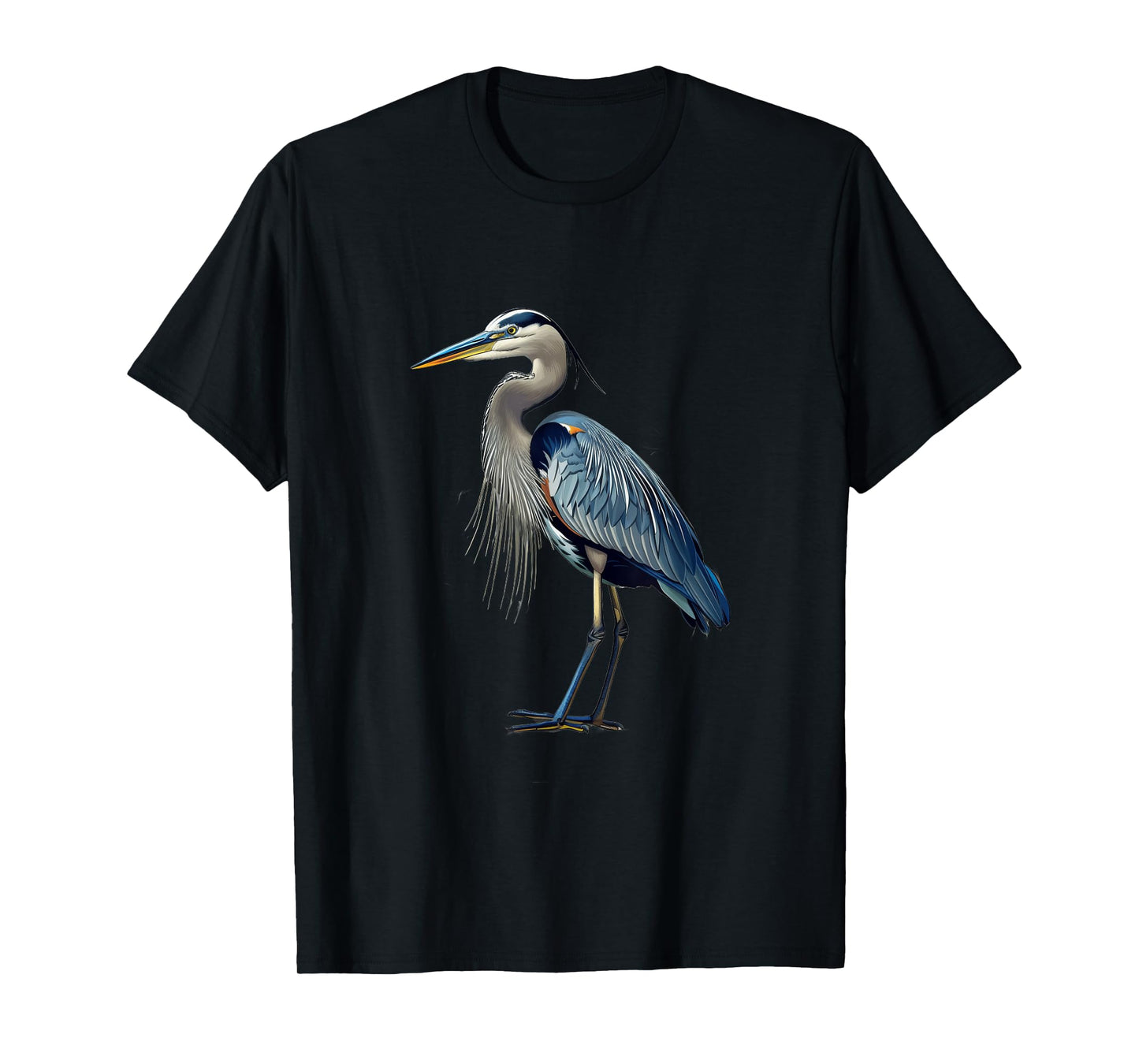 Great Blue Heron Round Image T-Shirt